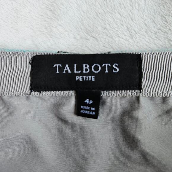 Talbots Wool Blend Plaid Blue Gray Academia Preppy School Girl Size 4 Petite - Picture 4 of 8
